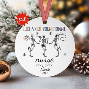 LVN Nurse Personalized Ornament, LVN Nurse Christmas Ornament, LVN Xmas Keepsake Gift, New Licensed Vocational Nurse, Gift for Lvn Graduate
