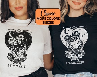 Personalized Lesbian Valentines Shirts, Matching Lesbian Couple Tees, WLW Lesbian Anniversary Tshirt, Custom Wedding Gift for Lesbian Couple