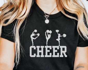 Pep Squad Shirt Cheer Coach Gift Cheer Coach Shirt Cheer Mom Shirt Cheer Silhoutte Shirt Cheerleader Tshirt Game Day Shirt Cheerleading Tee