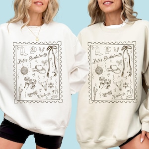Western Bachelorette Sweatshirts, Nashville Bachelorette Crewnecks, Cowgirl Bachelorette Shirts, Disco Country Bach Sweaters, Rodeo Bach Top