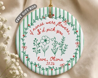 Grandma Ornament, New Grandma Gift, Nana Christmas Ornament, Pregnancy Announcement, Mimi Gift, Abuela Gifts, Granny Keepsake, Gigi Ornament