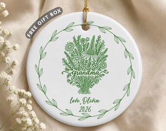 Grandma Ornament, New Grandma Gift, Nana Christmas Ornament, Pregnancy Announcement, Mimi Gift, Abuela Gifts, Granny Keepsake, Gigi Ornament