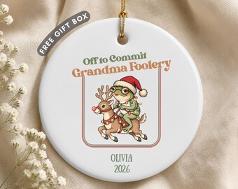 Grandma Christmas Ornament, New Grandma Gift, Nana Ornament, Pregnancy Announcement, Mimi Gift, Abuela Gifts, Granny Keepsake, Gigi Ornament