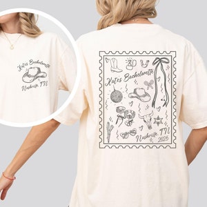 Custom Cowgirl Bride Shirt, Personalized Western Bachelorette Tshirt, Matching Country Bridal Party Tees, Nashville Bach Comfort Colors Top