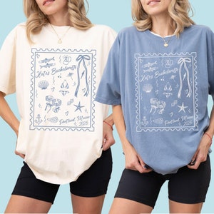 Coastal Bachelorette Shirts, Sardines Bach T-shirts, Fisherman Esthetic Bride T-shirts, Beach Bach Tees Comfortkleuren, Seaside Bach Shirt