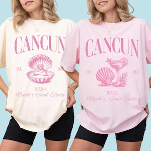 Cancun Bachelorette Shirts, Final Fiesta Bachelorette Tees, Mexico Bachelorette Tshirts, Mexican Bach T Shirts, Cancun Bach Comfort Colors