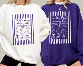 Custom Wine Bachelorette Sweatshirts, Winery Bachelorette Crewneck, Napa Bachelorette Shirts, Wine Tasting Bach Sweater, Vino Bach Party Top