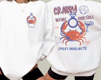 Last Splash Bachelorette Sweathirts, Beach Bachelorette Crewnecks, Crabby Bach Shirts, Coastal Bachelorette Sweaters, Tropical Bach Tops