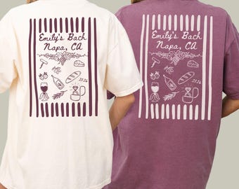 Custom Wine Bachelorette Shirts, Winery Bachelorette Comfort Colors, Napa Bachelorette Tees, Wine Tasting Bach Merch, Vino Bach Party Tshirt