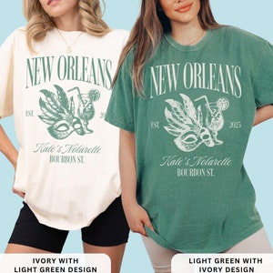 New Orleans Bachelorette Shirts, New Orleans Bach Tshirts, Group NOLA Bachelorette Tees, Nolarette Comfort Colors, Mardi Gras Bach Party Tee