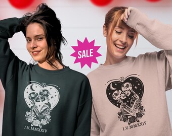 Matching Lesbian Couple Sweatshirts, Lesbian Matching Pajamas Top, Custom Matching Shirt For Lesbian Couple, Personalized Lesbian Valentines