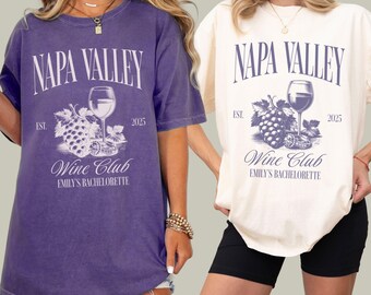 Magliette per addio al nubilato a Napa, magliette per addio al nubilato con vino, colori comodi per addio al nubilato in cantina, gadget personalizzati per degustazione vini, maglietta per festa di addio al nubilato con vino