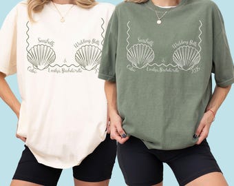 Mermaid Bachelorette Shirts, Beach Bachelorette Tshirt, Custom Coastal Bach Shirt, Lake Bridal Party Comfort Colors, Bikini Bachelorette Tee