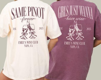 Aangepaste wijn vrijgezellenshirts, Winery Bachelorette Comfort kleuren, Napa Bachelorette Tees, wijnproeverij Bach Merch, Vino Bach Party-T-shirt