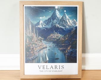 Velaris City of Starlight Print: ACOTAR Fantasy Art (11x14 Cardstock