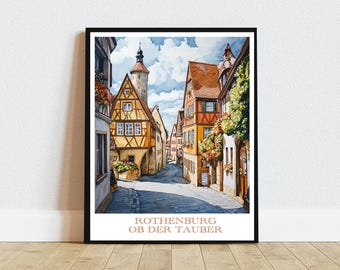 Rothenburg ob der Tauber Art Print: Germany Travel Decor (Digital Download)