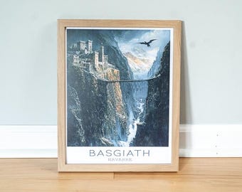 Basgiath War College Print: Fourth Wing Inspired Fantasy Art (11x14 Cardstock Print)