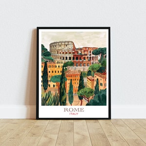 Rome Italy Cityscape Art - Digital Download, Printable Wall Decor for Gallery Wall, Chic Travel-Themed Gift