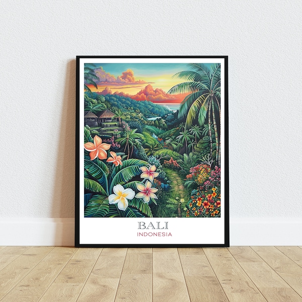 Bali Travel Art - Digital Download, Indonesian Wall Decor, Exotic Printable Gallery, Home Decor Gift, Travel Lovers gift