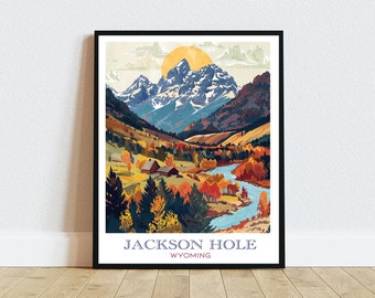 Jackson Hole Mountain Landscape Art Print (Digital Download)