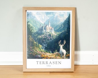 Terrasen Castle Print: Throne of Glass Inspired Fantasy Wall Art