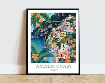 Amalfi Coast Italy Printable, Italy Gallery Wall Digital Download, Travel Decor, Housewarming Gift