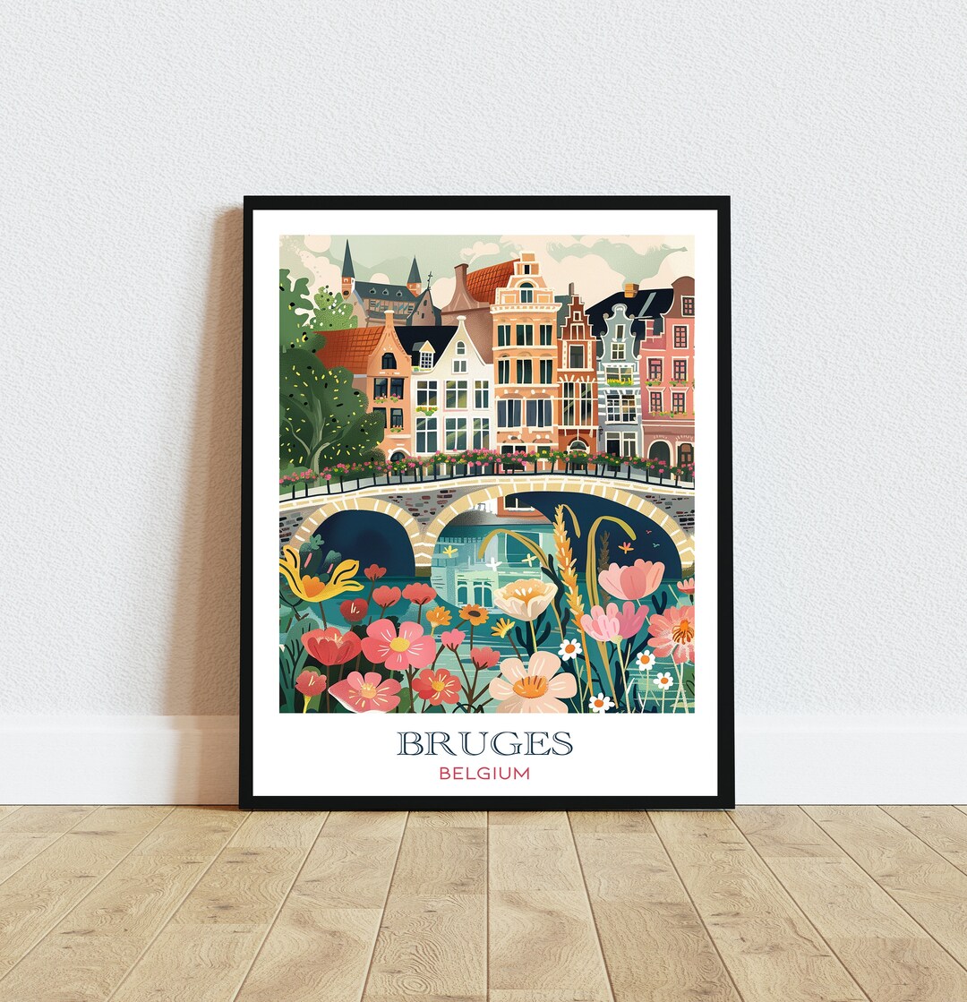 Bruges Belgium Printable Art, Instant Digital Download, Chic Cityscape ...