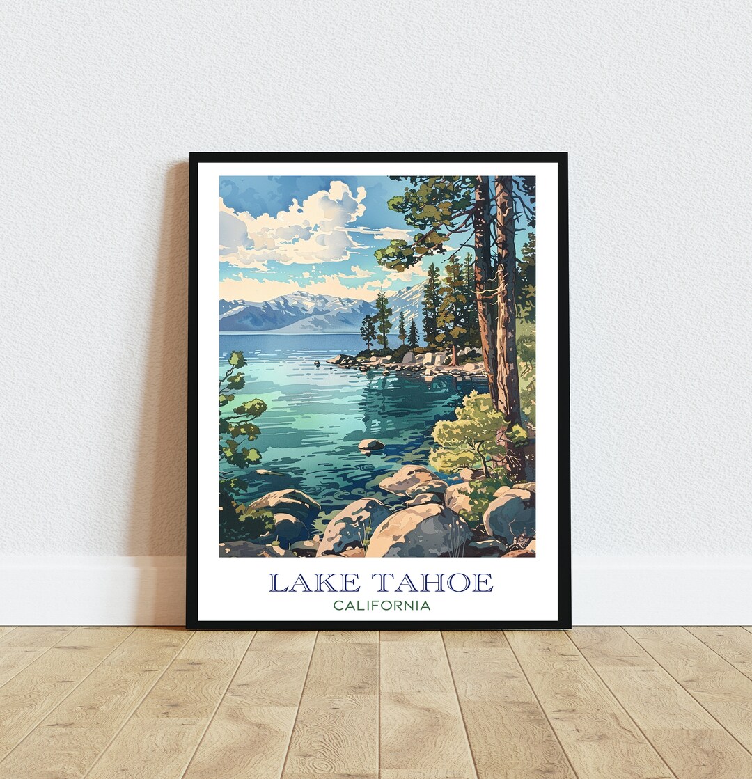 Lake Tahoe Printable Art - Instant Download, Lake Landscape, Home Decor ...