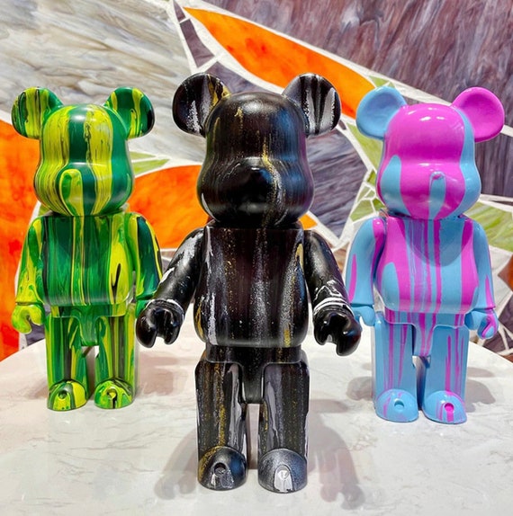 Bear Painting Kit Gift for Couples Fluid DIY Bear Brick Painting Set,  Acrylic Pour Bear Figurine DIY, Violent Bear Sale & Limited Stock 