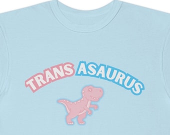 Koszulka Trans Pride Custom Color TShirt z grafiką z przodu i z tyłu Transasaurus Rex