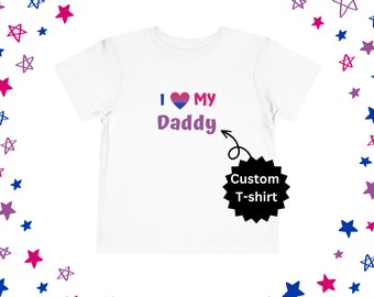 Koszulka dla malucha Bi Pride Family Pride Kocham moją Bi Mamę Kocham mojego Bi Dada Koszulka dla malucha Pride