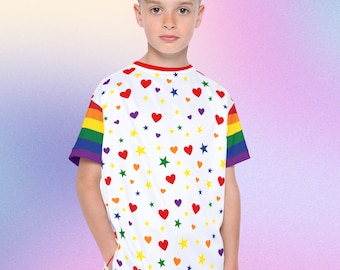 LGBT Youth Pride Hearts, Stars & Rainbow Pride Shirt