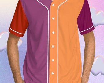 Koszulka baseballowa z flagą lesbijek Pride