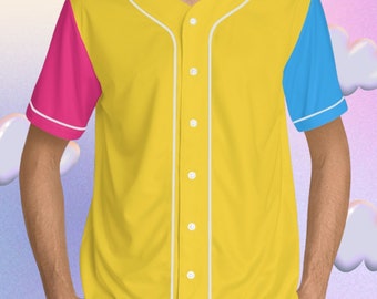 Koszulka baseballowa z flagą Pansexual Pride w kolorze Pan Pride