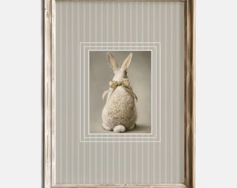 Bunny Nursery Print: Coquette Woodland Art (Digital Download)