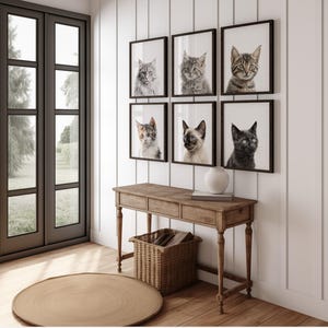 Kitten Nursery Decor Prints: Cat Breed Wall Art Set (Digital Download
