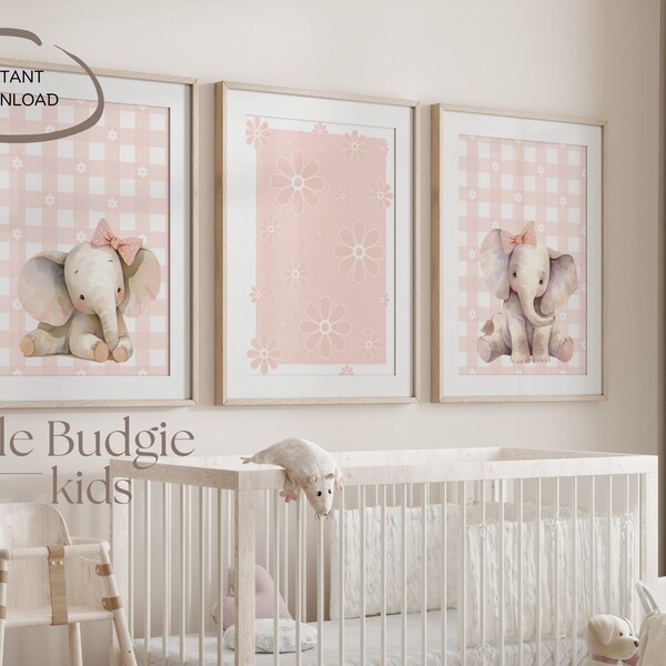 Elephant Nursery Art - Etsy UK