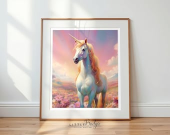 Whimsical Unicorn Nursery Print – Fantasy Kids Room Decor (Digital Download)