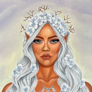 Fairy Art Print - Periwinkle Fairy - Fairy art, Whimsical Faerie, Fairy Portrait, Fantasy Art, Gifts for Fairy Lovers