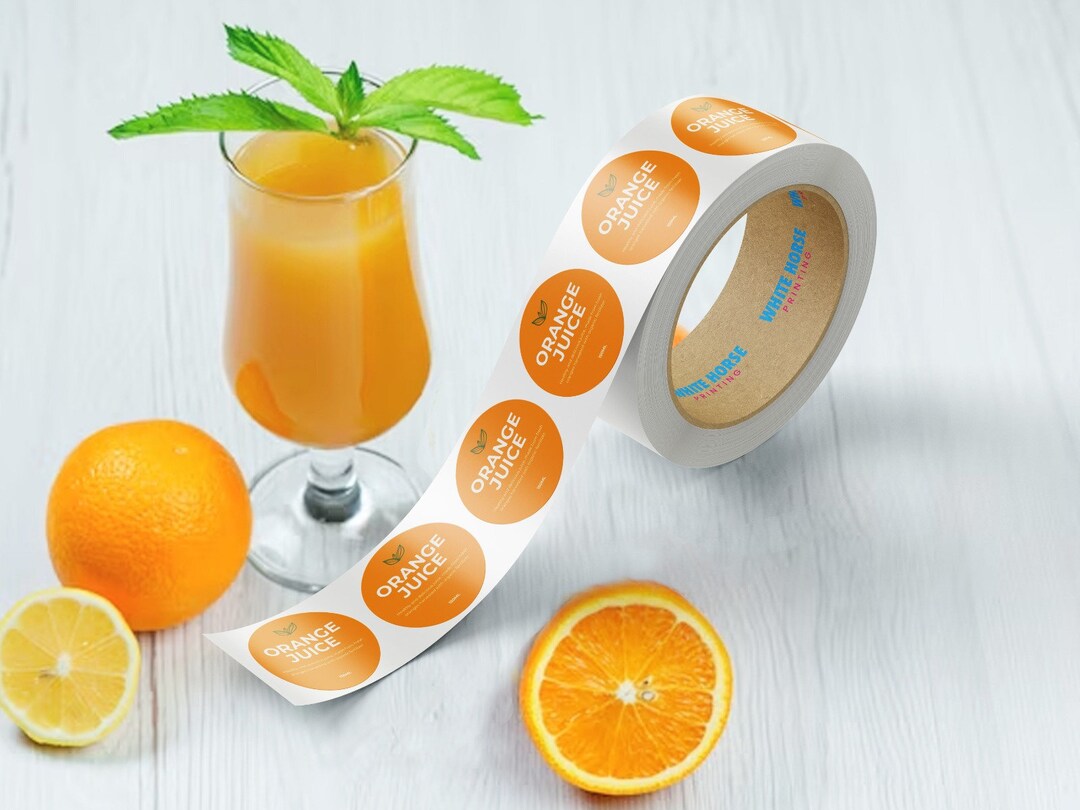 Custom Labels Stickers on A Roll We Print Your Design Premium Gloss