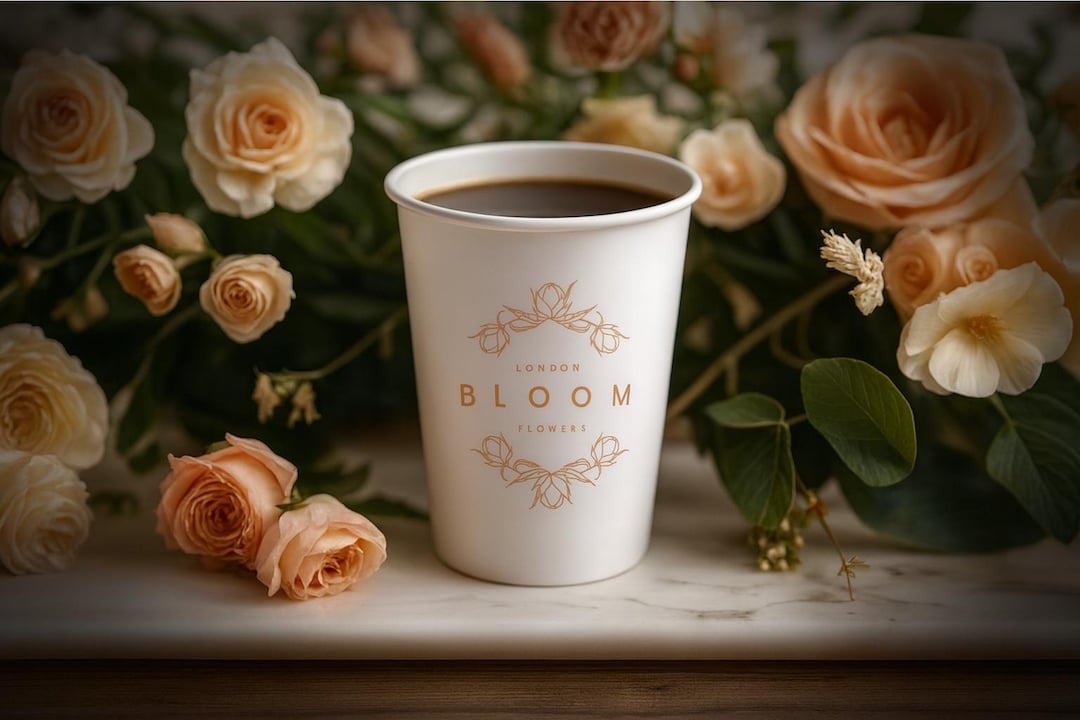 Custom Logo Printed Paper Coffee Cups | Personalized Party Decor