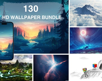 130 Desktop Wallpaper Bundle | Hohe Auflösung | JPG & PNG Wallpapers | Mac Desktop Wallpaper | Desktop Hintergründe PC MacBook Windows