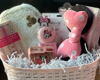 Cesta de relajación de spa de Minnie Mouse para Pascua