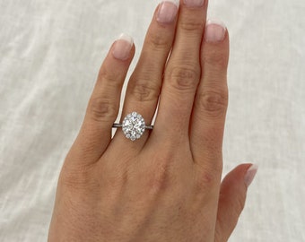 Round Diamond 7.5Mm Lab Grown Anniversary gift diamond ring.