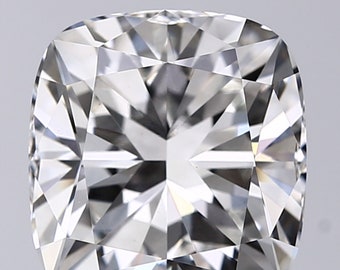 Cushion 4.04ct G VS1, Lab Grown Diamond, IGI Certified Loose Diamond for Custom Wedding Band, Earrings or Pendant.