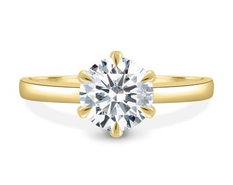2 Carat Round diamond Six Claw Solitaire Engagement diamond ring