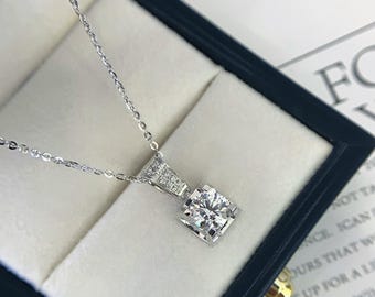 Round 1.10tcw Lab Grown Diamond C De Cartier Set Pendant