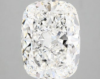 Kussen 3,59 ct F VVS2 | IGI Certified Lab Grown Diamond, aangepaste verlovingsring met witte kleur diamant | Briljante diamant.