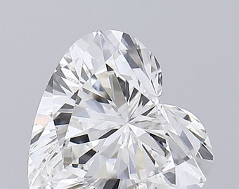 Heart 2.37ct F VS1 | Unique cut excellent polished diamond with certified diamond | Solitary diamond.