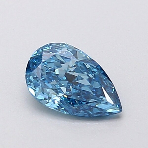 Pera 0,30 ct Fancy Vivid Blue VS1, diamante suelto cultivado en laboratorio - con certificación IGI - diamante para anillo